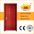 Economical Cheap Flush Painted Oak Solid Wood MDF Door (SC-W100)